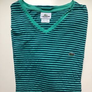 Mens Lacoste v neck t shirt size 7 XL